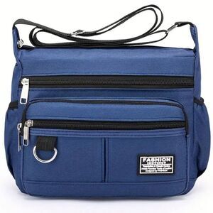 NWT Large Capacity Spacious Multi-Layer shoulder sling Nylon Bag with Zipper Bag